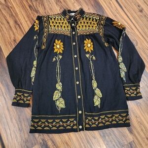 Vtg Maureen Goldie Designs 100% Pure Wool Sweater